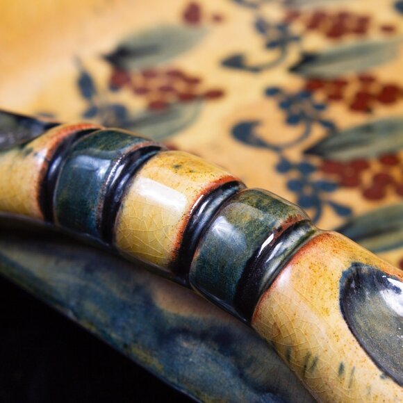 FF Griffi Corsican Ceramic Tray - Signed Terraghja Di Corti Handcrafted Tray - Picture 6 of 10